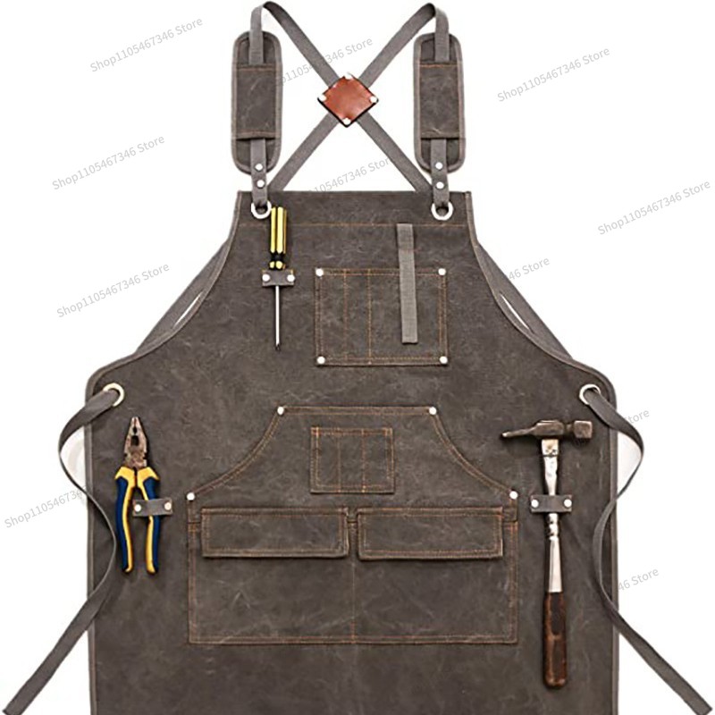 Avental de Lona Reforçada com  - Gardening Tools Logo avaliação e preço