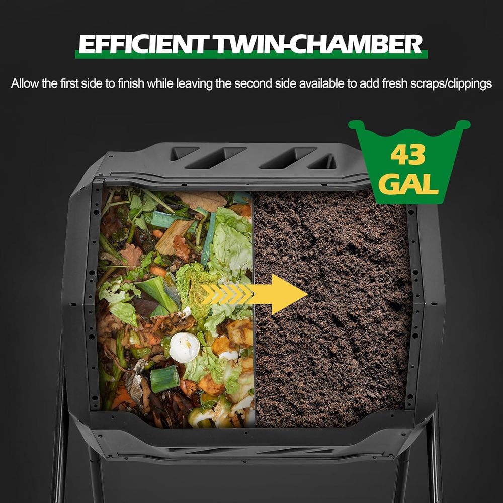Composteira Rotativa de 43 Gal - Compost Bin avaliação e preço