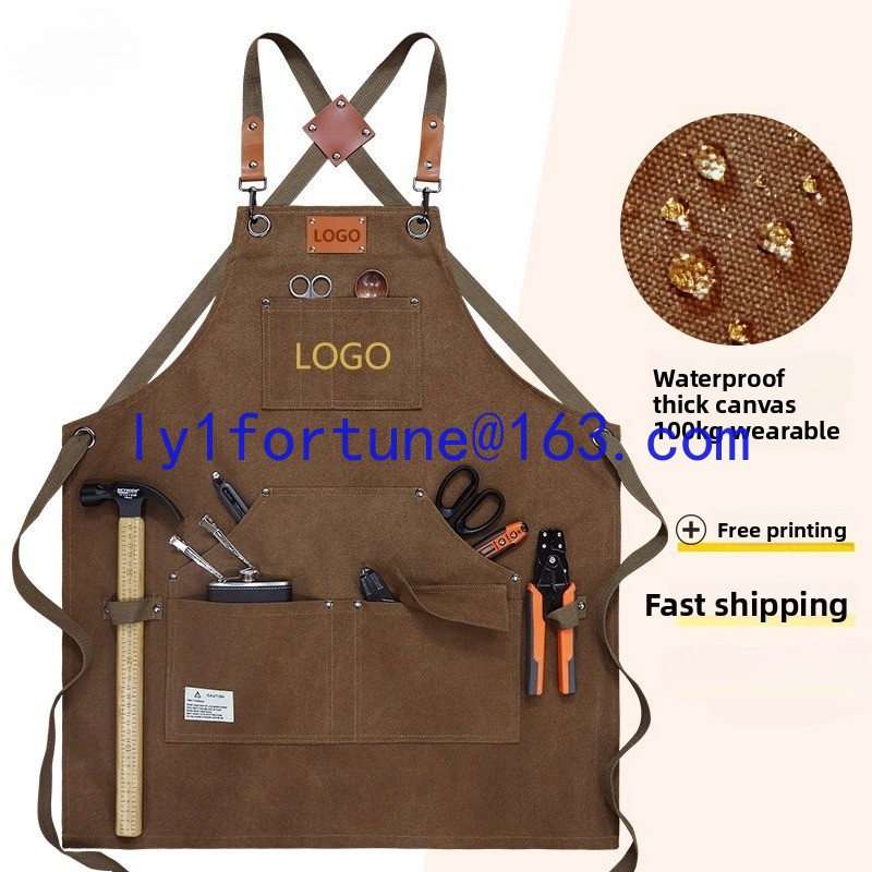 Avental impermeável de lona gr - Gardening Tools Logo avaliação e preço